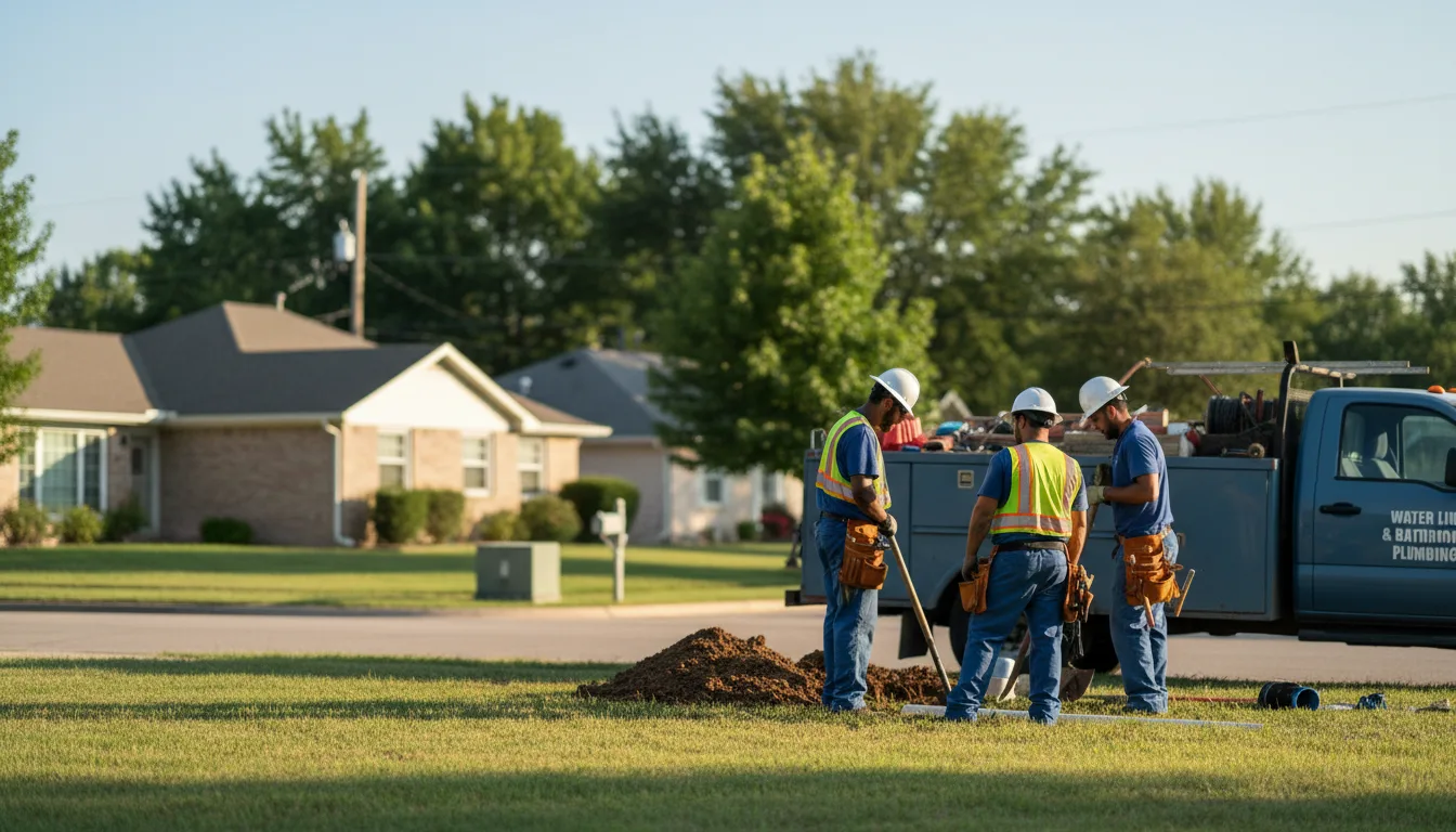 Residential water line and bathroom plumbing service in Scandinavia, WI
